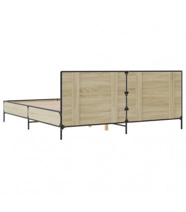 vidaXL Bed Frame without Mattress Sonoma Oak 200x200 cm
