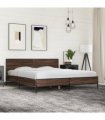 vidaXL Bed Frame without Mattress Brown Oak 200x200 cm