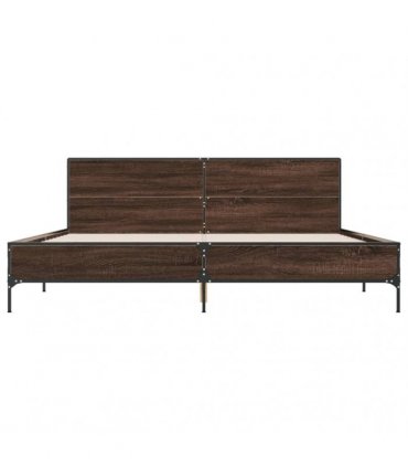 vidaXL Bed Frame without Mattress Brown Oak 200x200 cm