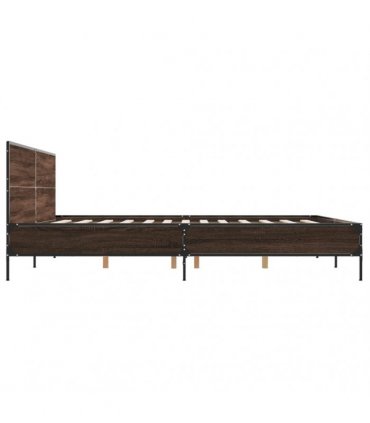 vidaXL Bed Frame without Mattress Brown Oak 200x200 cm