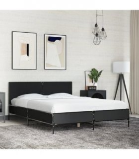 vidaXL Bed Frame without Mattress Black 120x190 cm
