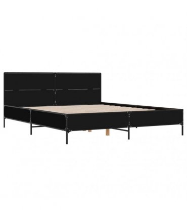 vidaXL Bed Frame without Mattress Black 120x190 cm