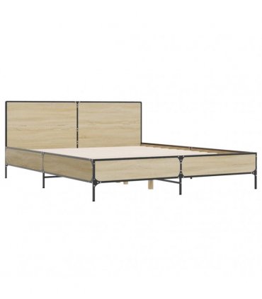 vidaXL Bed Frame without Mattress Sonoma Oak 120x190 cm