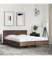 vidaXL Bed Frame without Mattress Brown Oak 120x190 cm