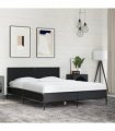 vidaXL Bed Frame without Mattress Black 135x190 cm