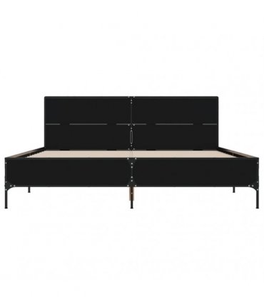 vidaXL Bed Frame without Mattress Black 135x190 cm