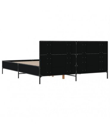 vidaXL Bed Frame without Mattress Black 135x190 cm