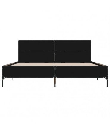 vidaXL Bed Frame without Mattress Black 140x190 cm