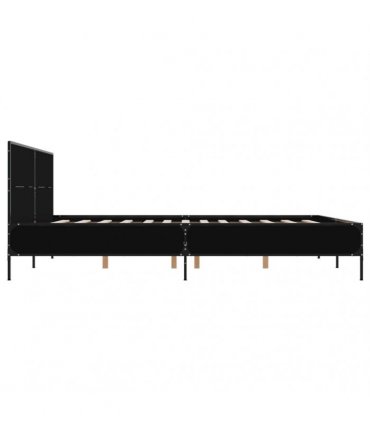 vidaXL Bed Frame without Mattress Black 140x190 cm