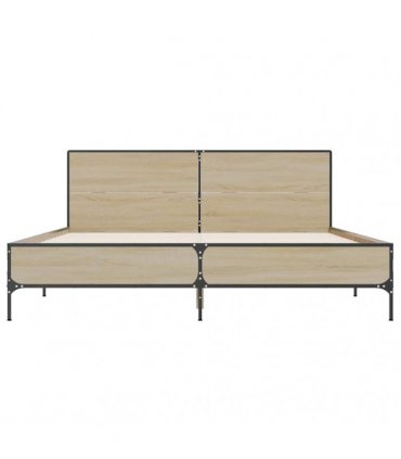 vidaXL Bed Frame without Mattress Sonoma Oak 140x190 cm