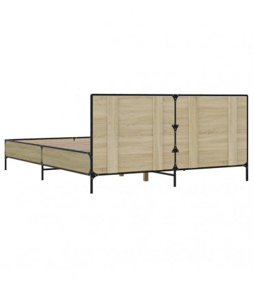 vidaXL Bed Frame without Mattress Sonoma Oak 140x190 cm