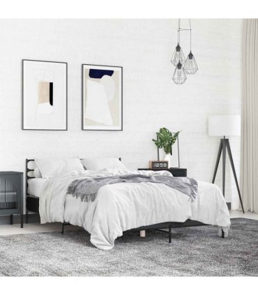 vidaXL Bed Frame without Mattress Black 120x200 cm
