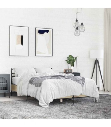 vidaXL Bed Frame without Mattress Sonoma Oak 120x200 cm