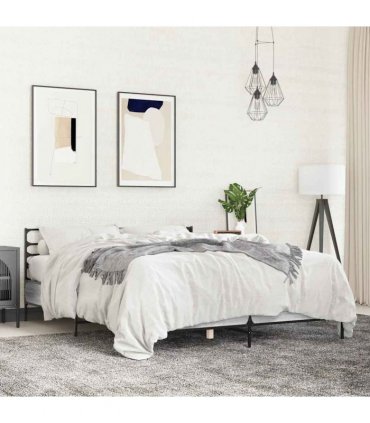 vidaXL Bed Frame without Mattress Grey Sonoma 120x200 cm