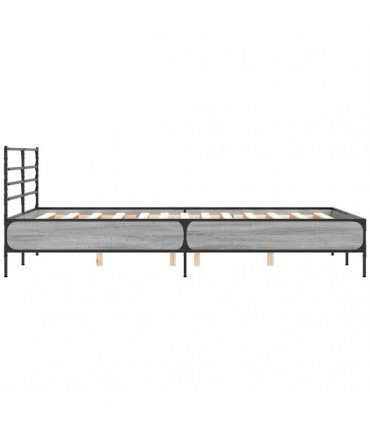 vidaXL Bed Frame without Mattress Grey Sonoma 120x200 cm