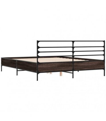 vidaXL Bed Frame without Mattress Brown Oak 120x200 cm