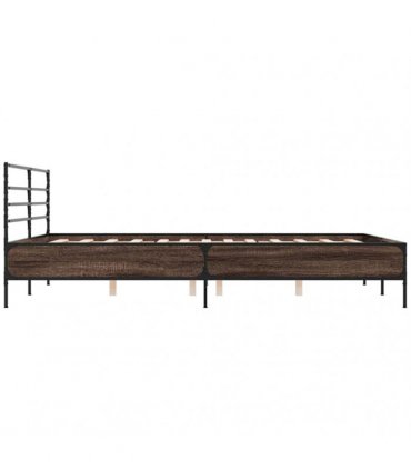 vidaXL Bed Frame without Mattress Brown Oak 120x200 cm