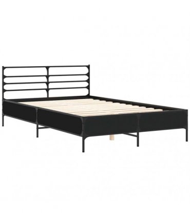 vidaXL Bed Frame without Mattress Black 140x200 cm