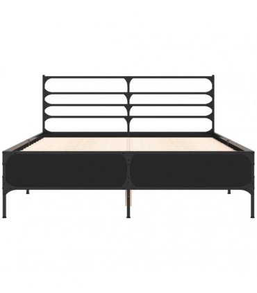 vidaXL Bed Frame without Mattress Black 140x200 cm