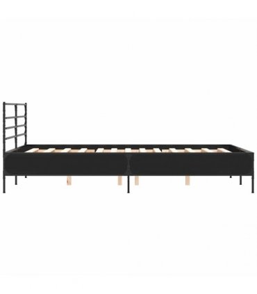 vidaXL Bed Frame without Mattress Black 140x200 cm