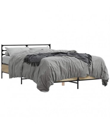 vidaXL Bed Frame without Mattress Sonoma Oak 140x200 cm