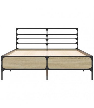 vidaXL Bed Frame without Mattress Sonoma Oak 140x200 cm