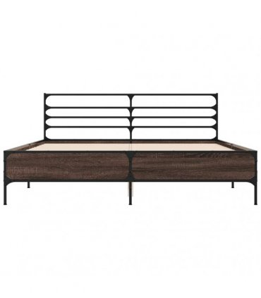 vidaXL Bed Frame without Mattress Brown Oak 150x200 cm