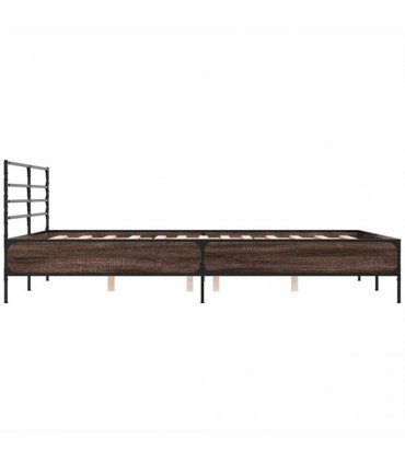vidaXL Bed Frame without Mattress Brown Oak 150x200 cm