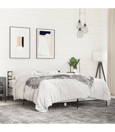 vidaXL Bed Frame without Mattress Grey Sonoma 160x200 cm