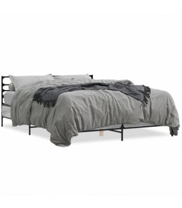 vidaXL Bed Frame without Mattress Grey Sonoma 160x200 cm