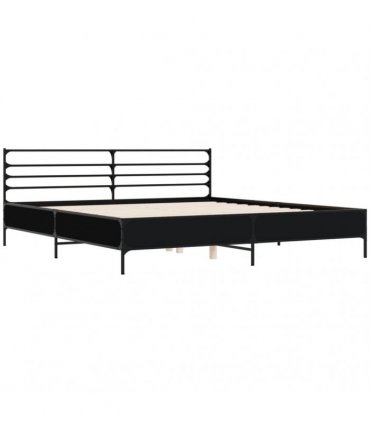 vidaXL Bed Frame without Mattress Black 180x200 cm