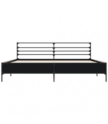 vidaXL Bed Frame without Mattress Black 180x200 cm
