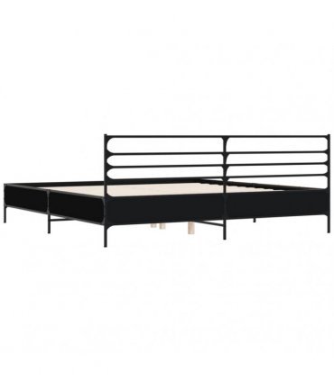 vidaXL Bed Frame without Mattress Black 180x200 cm