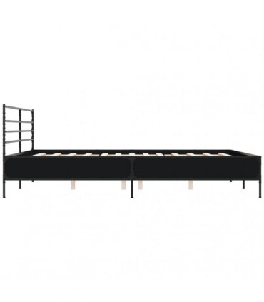 vidaXL Bed Frame without Mattress Black 180x200 cm