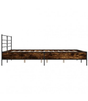vidaXL Bed Frame without Mattress Smoked Oak 180x200 cm