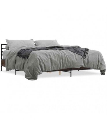 vidaXL Bed Frame without Mattress Brown Oak 180x200 cm