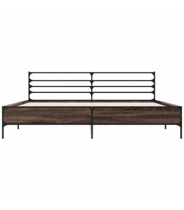 vidaXL Bed Frame without Mattress Brown Oak 180x200 cm