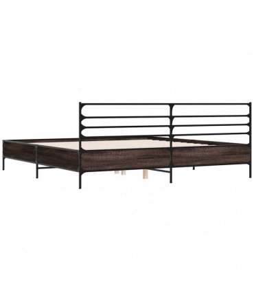vidaXL Bed Frame without Mattress Brown Oak 180x200 cm