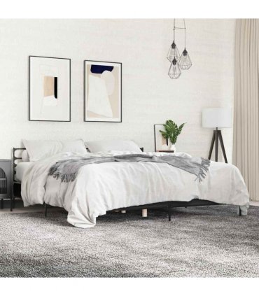 vidaXL Bed Frame without Mattress Black 200x200 cm