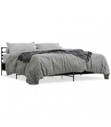vidaXL Bed Frame without Mattress Black 200x200 cm