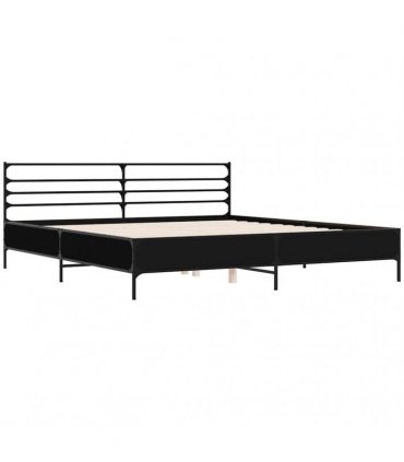 vidaXL Bed Frame without Mattress Black 200x200 cm