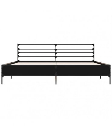 vidaXL Bed Frame without Mattress Black 200x200 cm