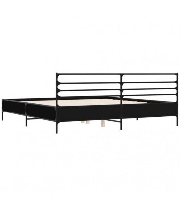 vidaXL Bed Frame without Mattress Black 200x200 cm