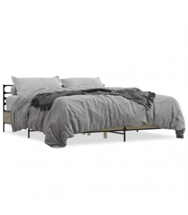 vidaXL Bed Frame without Mattress Sonoma Oak 200x200 cm