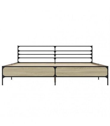 vidaXL Bed Frame without Mattress Sonoma Oak 200x200 cm