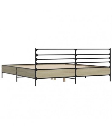 vidaXL Bed Frame without Mattress Sonoma Oak 200x200 cm