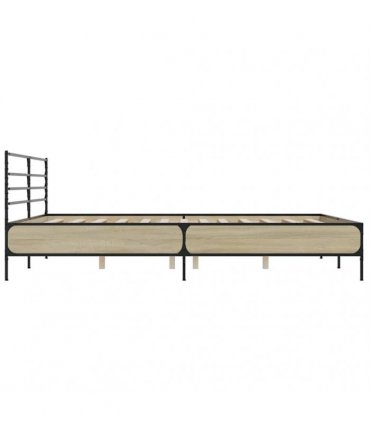 vidaXL Bed Frame without Mattress Sonoma Oak 200x200 cm