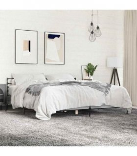 vidaXL Bed Frame without Mattress Grey Sonoma 200x200 cm