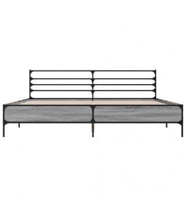 vidaXL Bed Frame without Mattress Grey Sonoma 200x200 cm