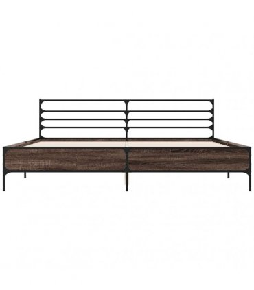 vidaXL Bed Frame without Mattress Brown Oak 200x200 cm